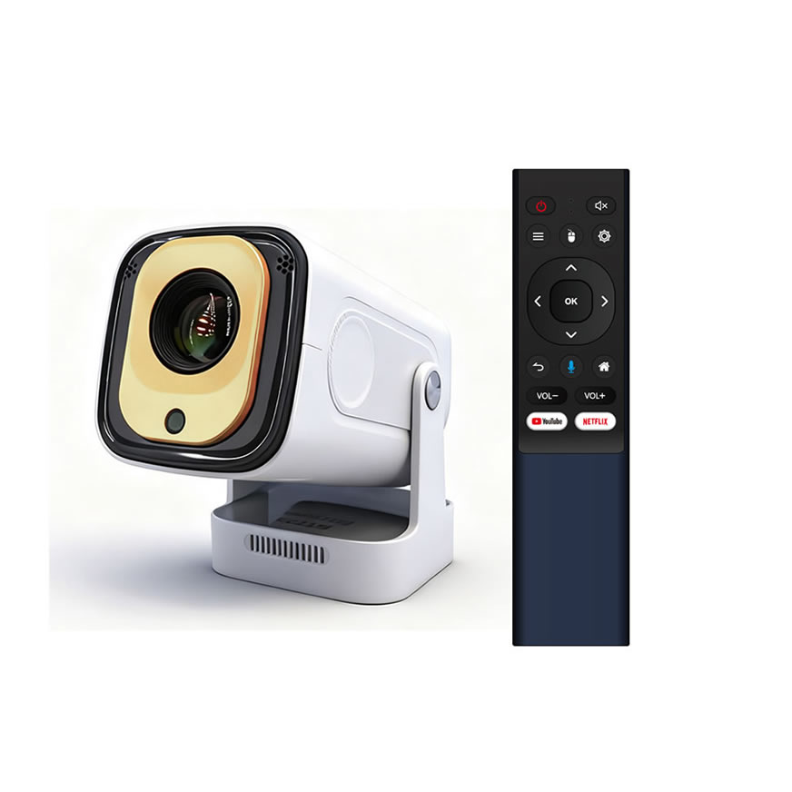 Proyector Inteligente ISMARTX17, Enfoque Automático y Corrección Trapezoidal Automática, 300ANSI HD Portátil para Hogar y Oficina